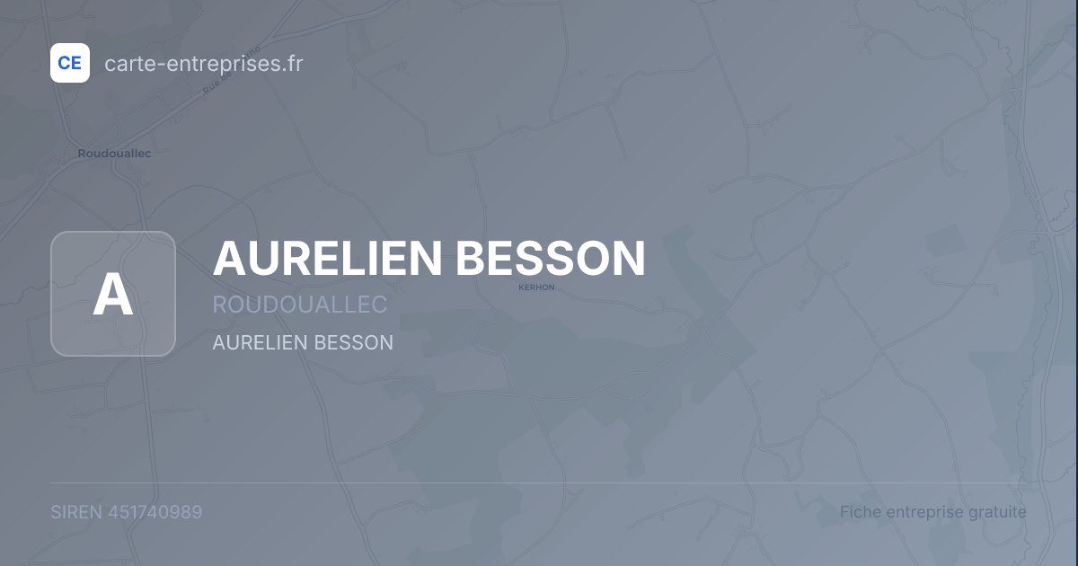 AURELIEN BESSON — 451740989 — fiche entreprise