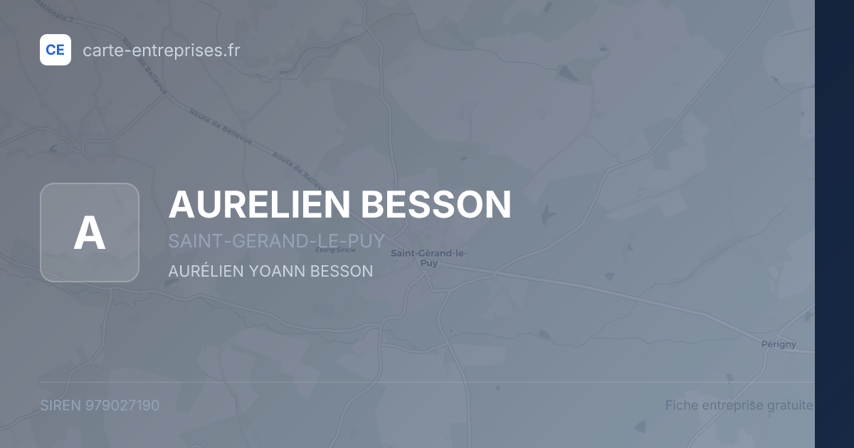 AURELIEN BESSON — 979027190 — fiche entreprise