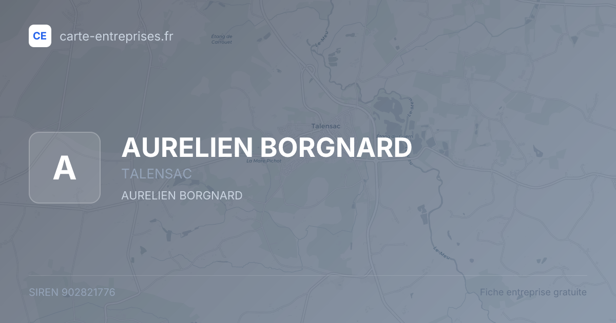 AURELIEN BORGNARD — 902821776 — fiche entreprise