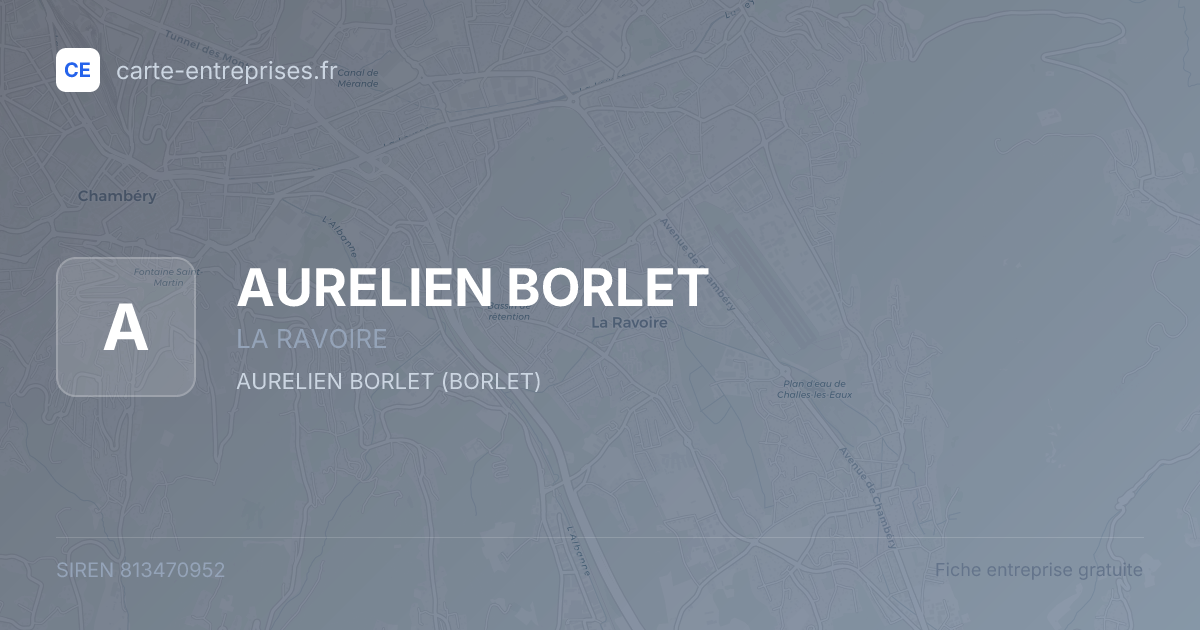 AURELIEN BORLET — 813470952 — fiche entreprise