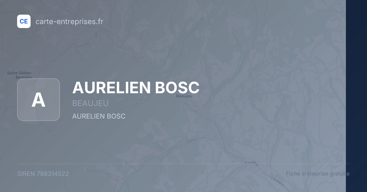 AURELIEN BOSC — 798314522 — fiche entreprise
