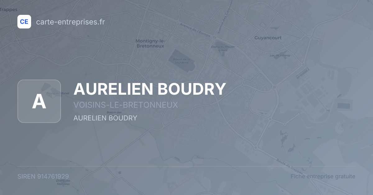 AURELIEN BOUDRY — 914761929 — fiche entreprise