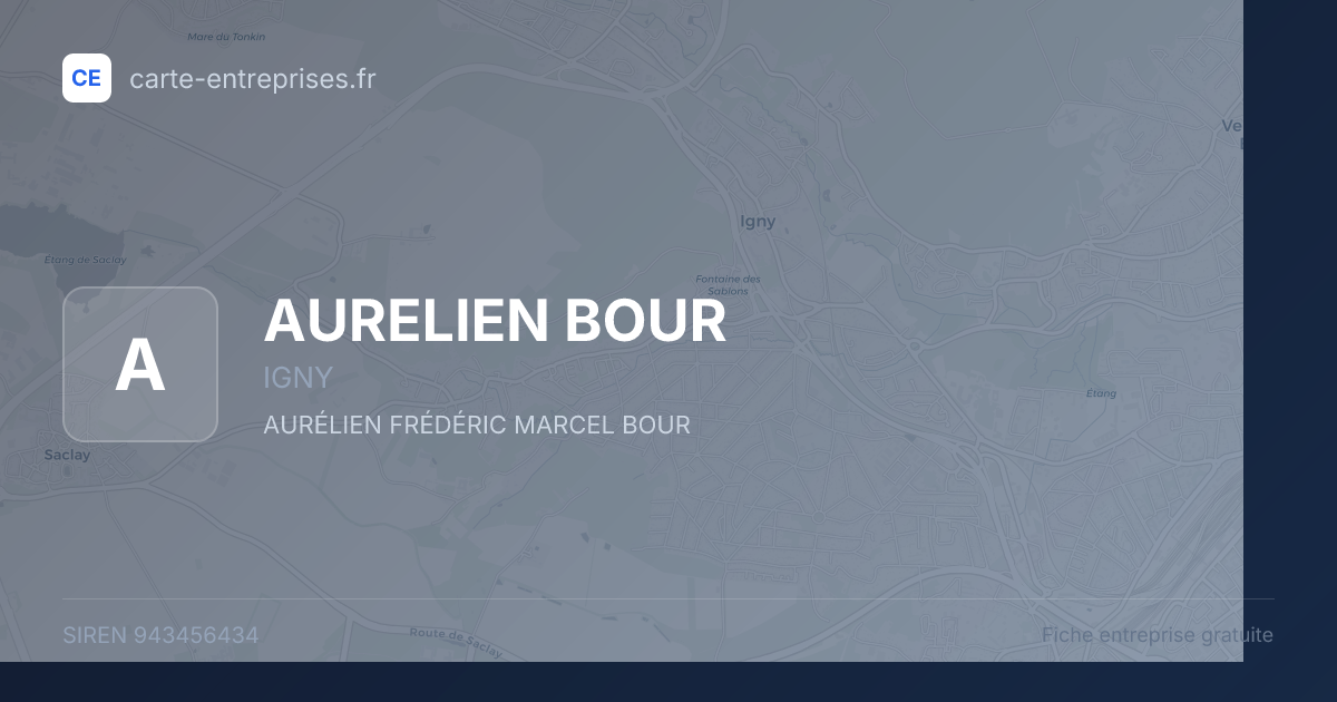 AURELIEN BOUR — 943456434 — fiche entreprise