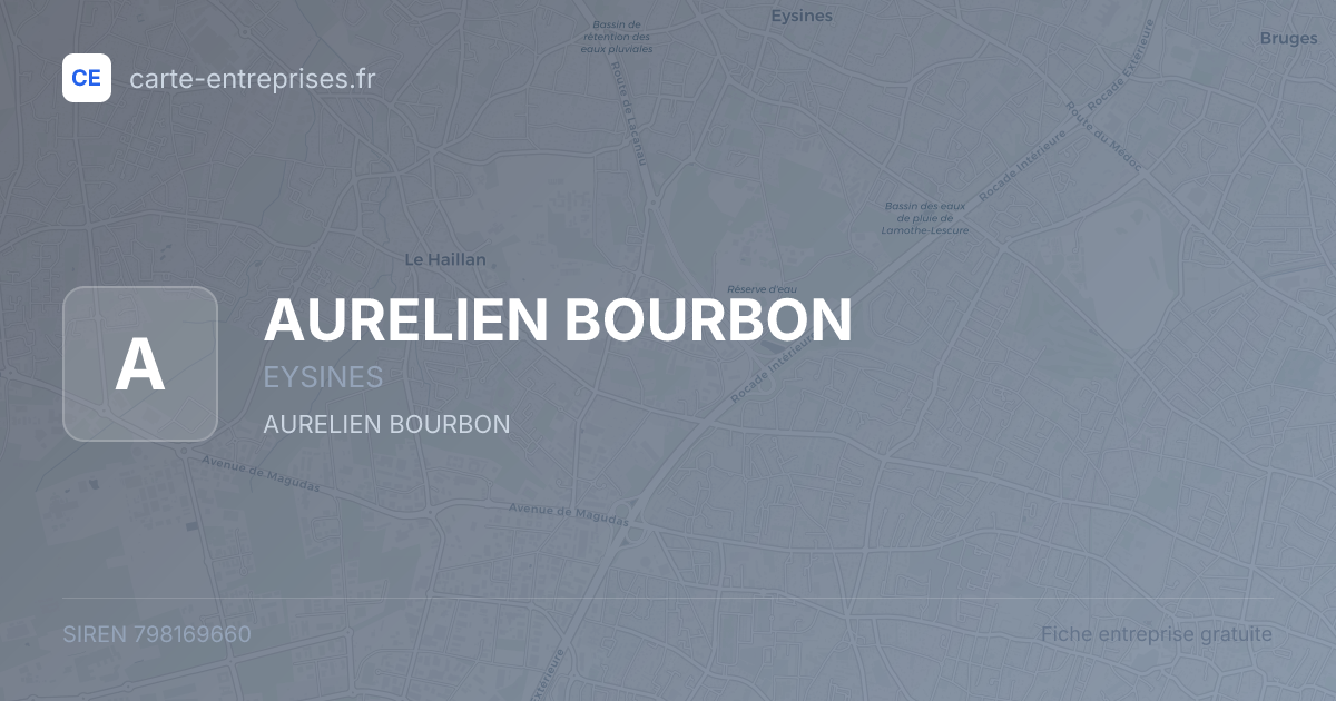 AURELIEN BOURBON — 798169660 — fiche entreprise