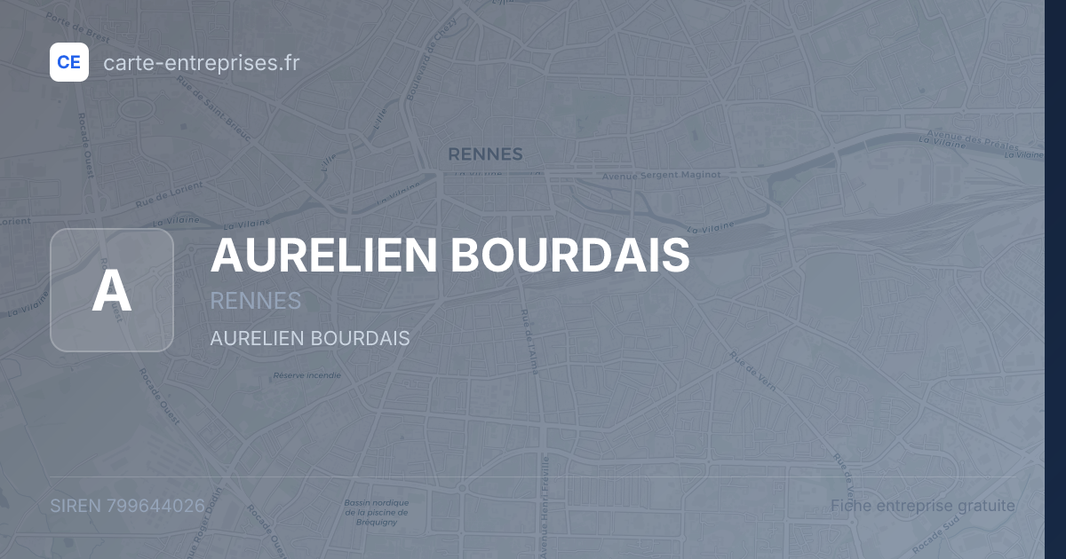 AURELIEN BOURDAIS — 799644026 — fiche entreprise