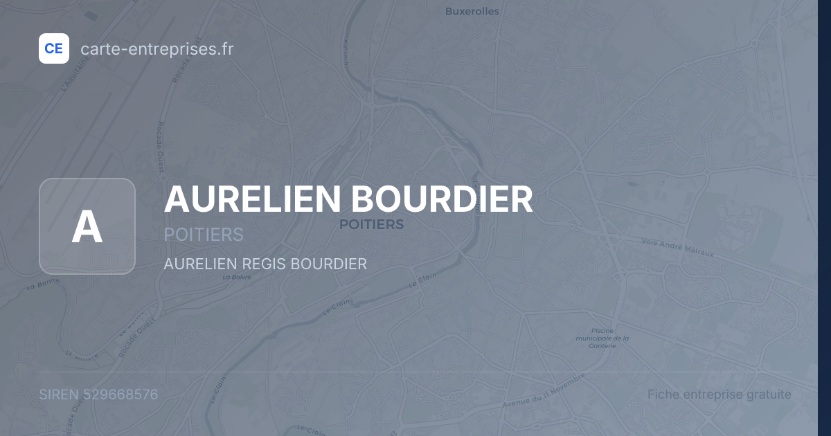 AURELIEN BOURDIER — 529668576 — fiche entreprise