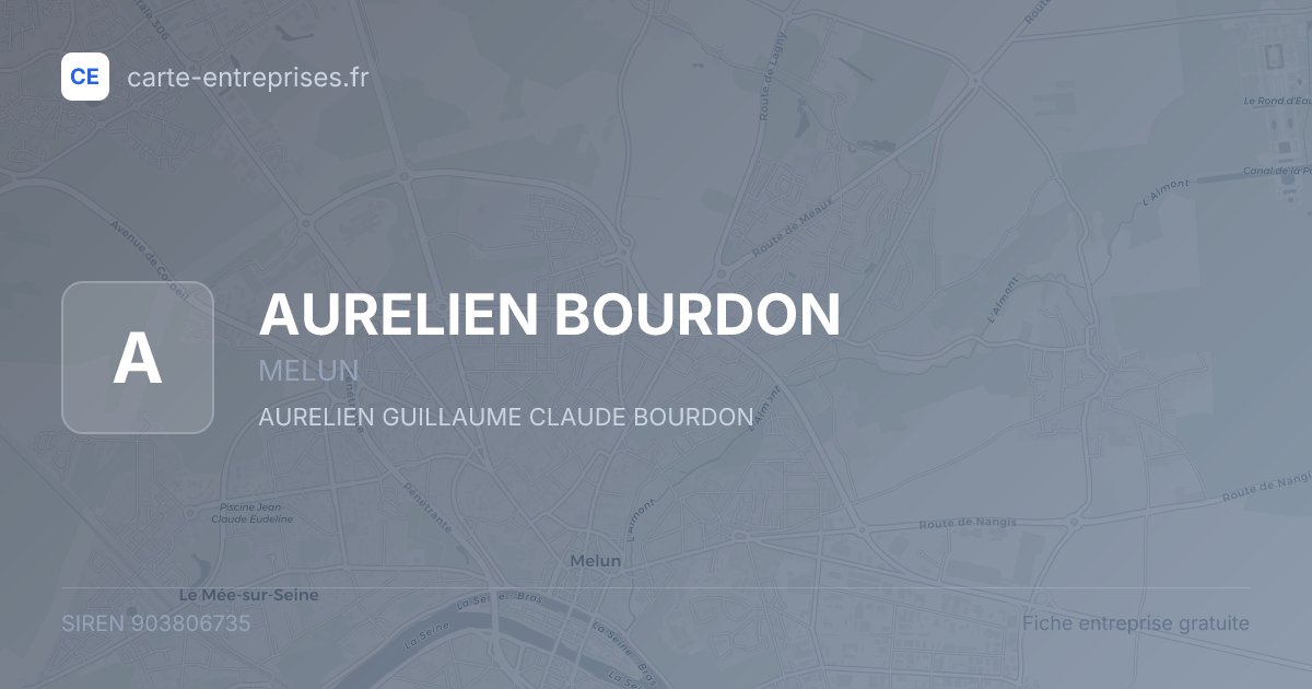 AURELIEN BOURDON — 903806735 — fiche entreprise