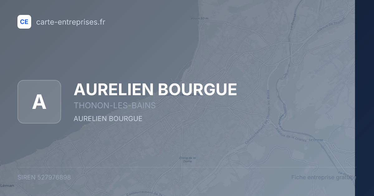 AURELIEN BOURGUE — 527976898 — fiche entreprise