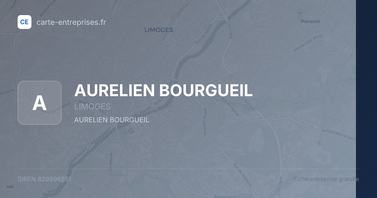 AURELIEN BOURGUEIL — 829896851 — fiche entreprise