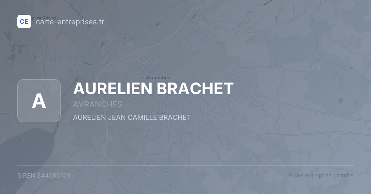 AURELIEN BRACHET — 844585109 — fiche entreprise