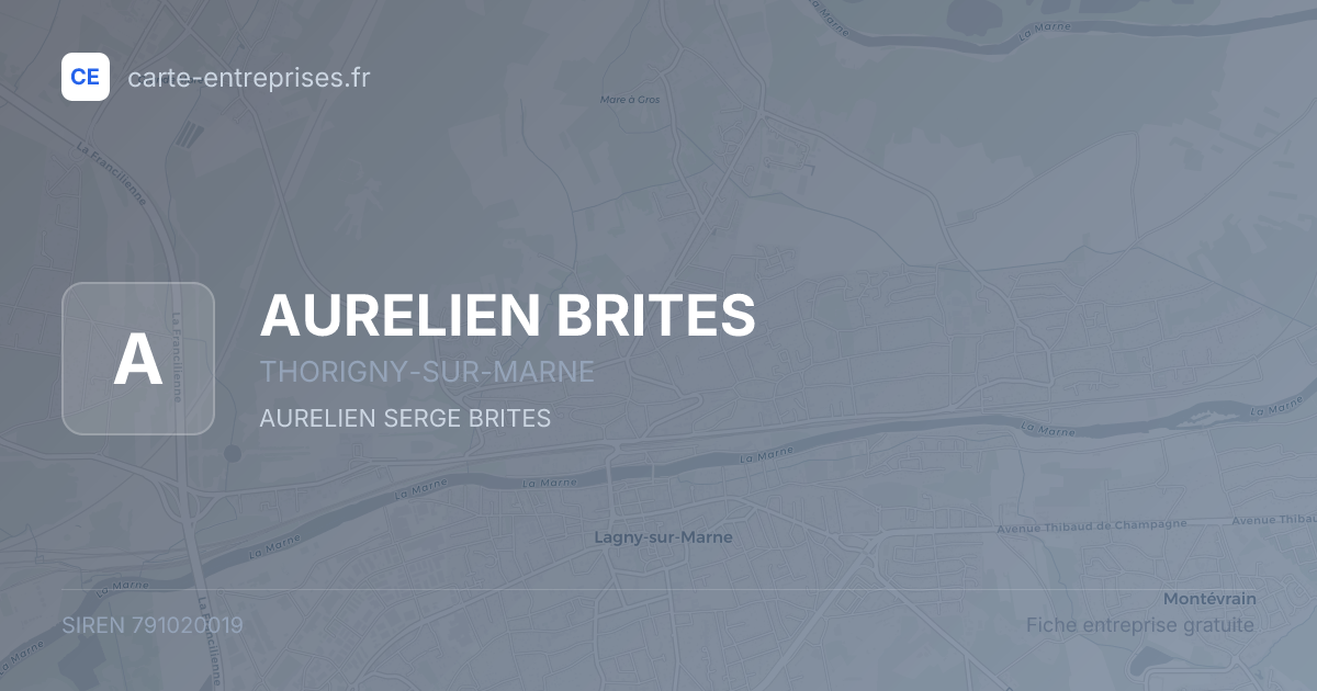 AURELIEN BRITES — 791020019 — fiche entreprise