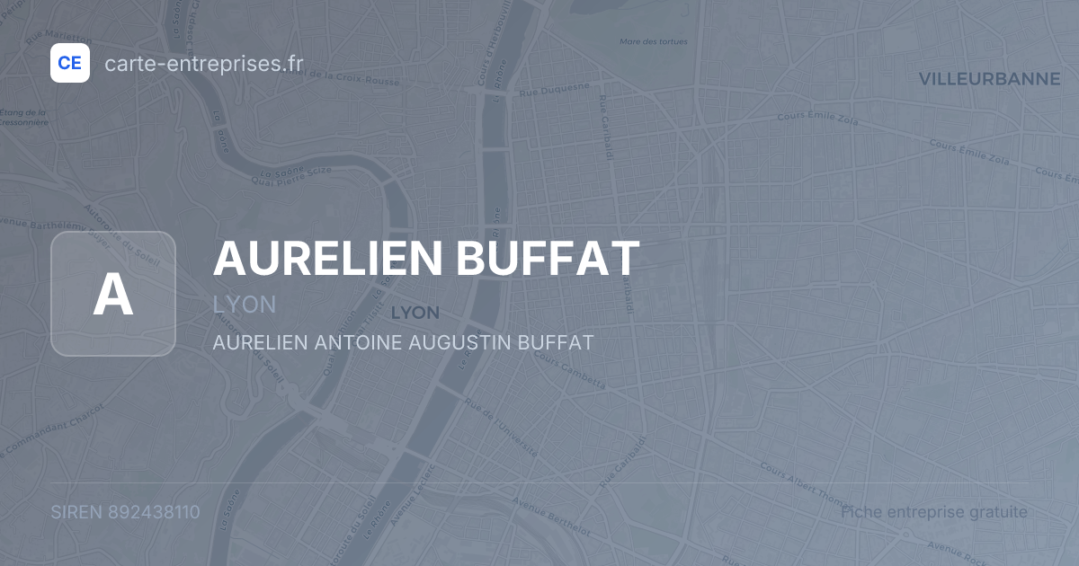 AURELIEN BUFFAT — 892438110 — fiche entreprise