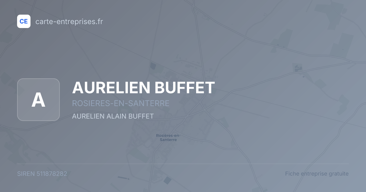 AURELIEN BUFFET — 511878282 — fiche entreprise