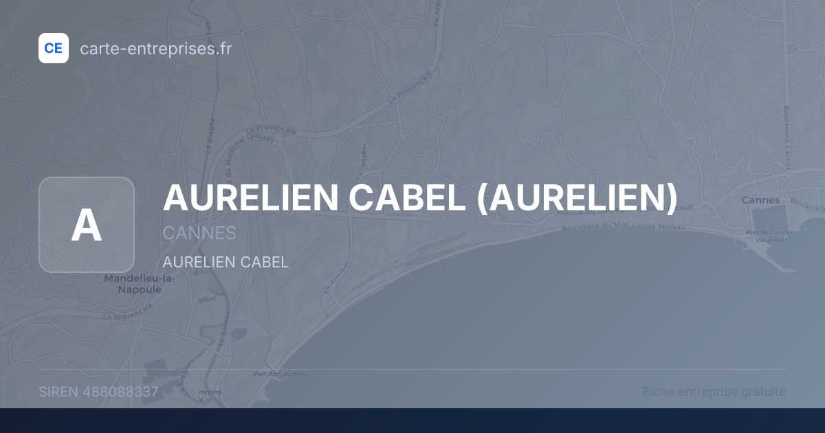 AURELIEN CABEL (AURELIEN) — 488088337 — fiche entreprise