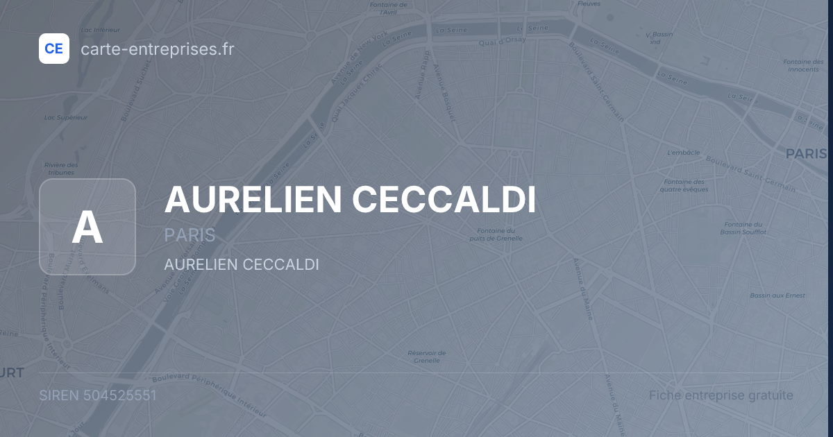 AURELIEN CECCALDI — 504525551 — fiche entreprise