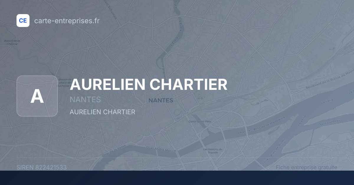 AURELIEN CHARTIER — 822421533 — fiche entreprise