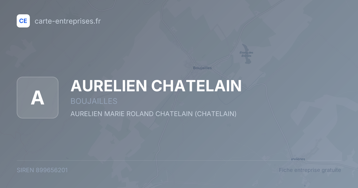 AURELIEN CHATELAIN — 899656201 — fiche entreprise