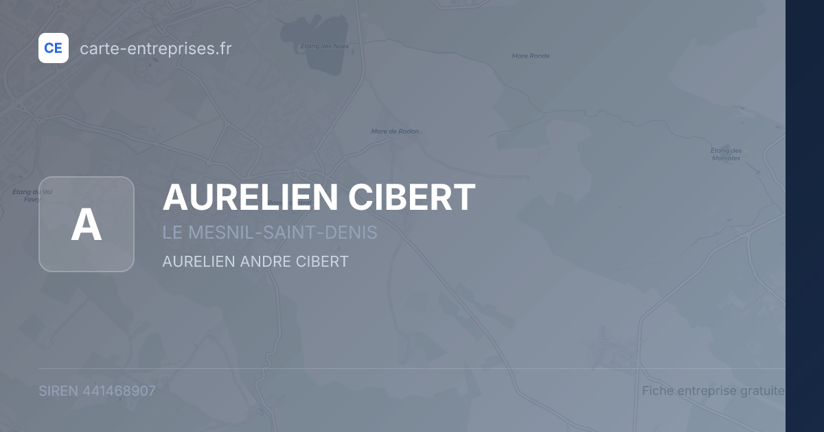 AURELIEN CIBERT — 441468907 — fiche entreprise