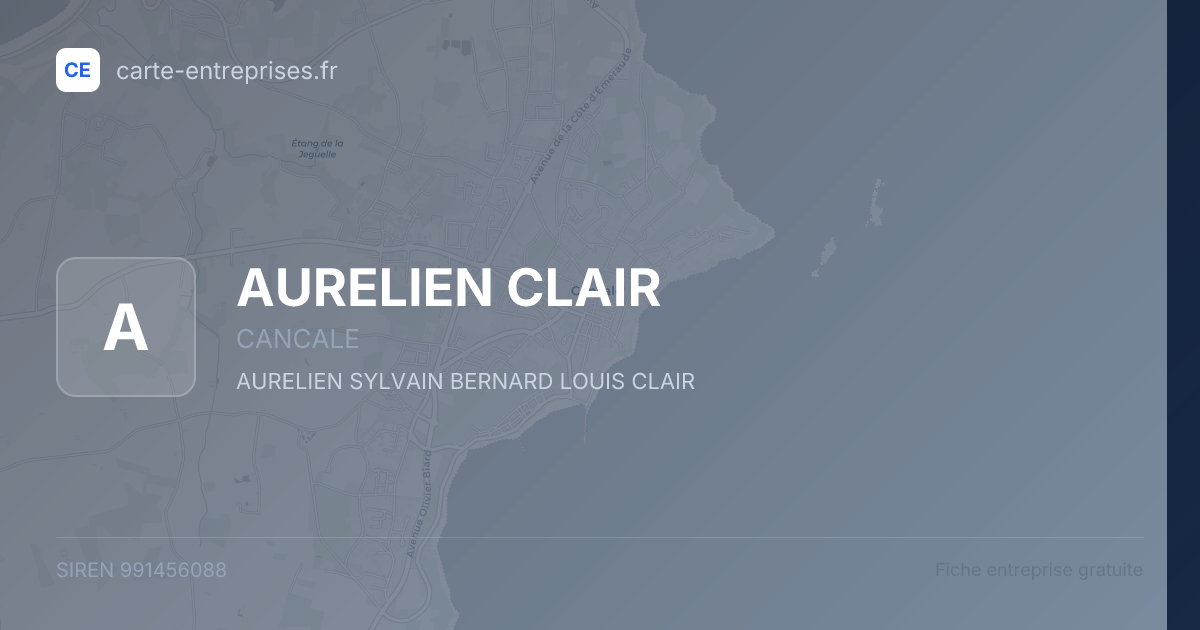 AURELIEN CLAIR — 991456088 — fiche entreprise