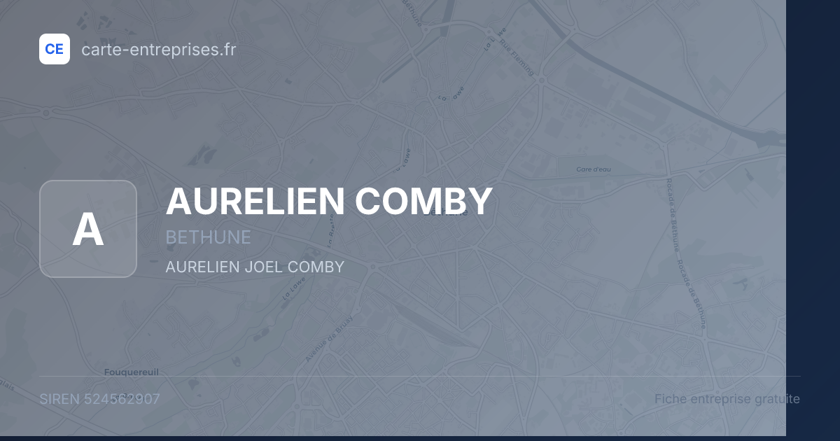 AURELIEN COMBY — 524562907 — fiche entreprise