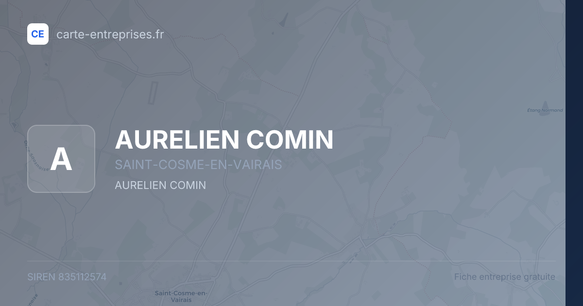 AURELIEN COMIN — 835112574 — fiche entreprise