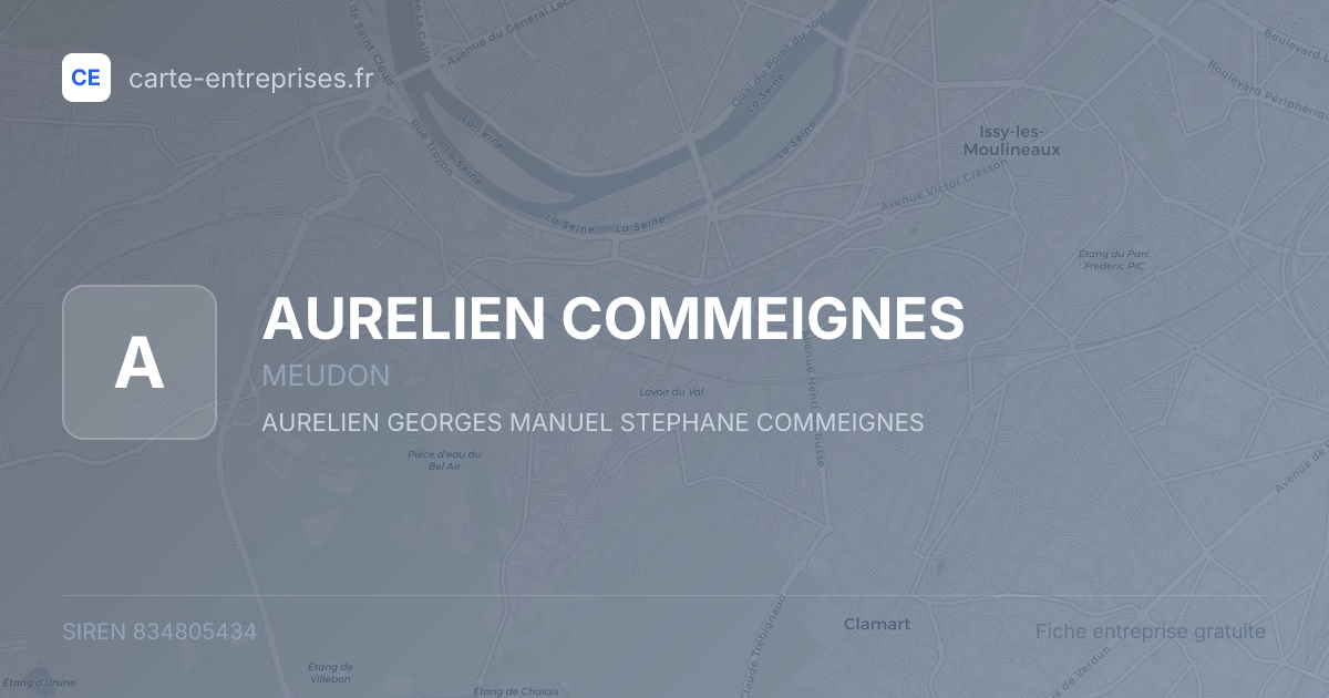 AURELIEN COMMEIGNES — 834805434 — fiche entreprise