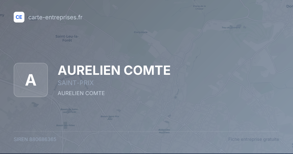 AURELIEN COMTE — 880686365 — fiche entreprise