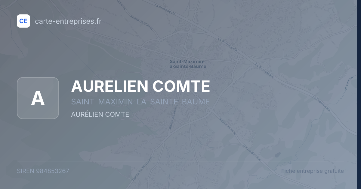 AURELIEN COMTE — 984853267 — fiche entreprise
