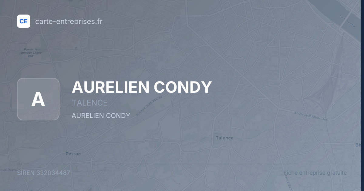 AURELIEN CONDY — 332034487 — fiche entreprise