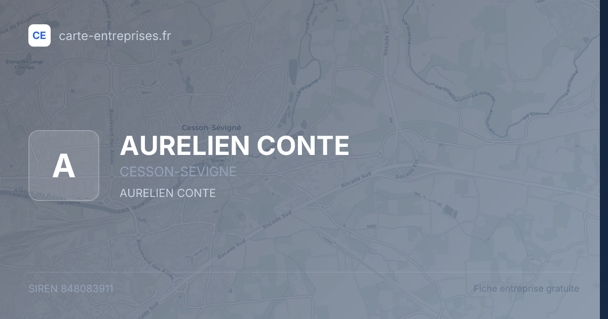 AURELIEN CONTE — 848083911 — fiche entreprise