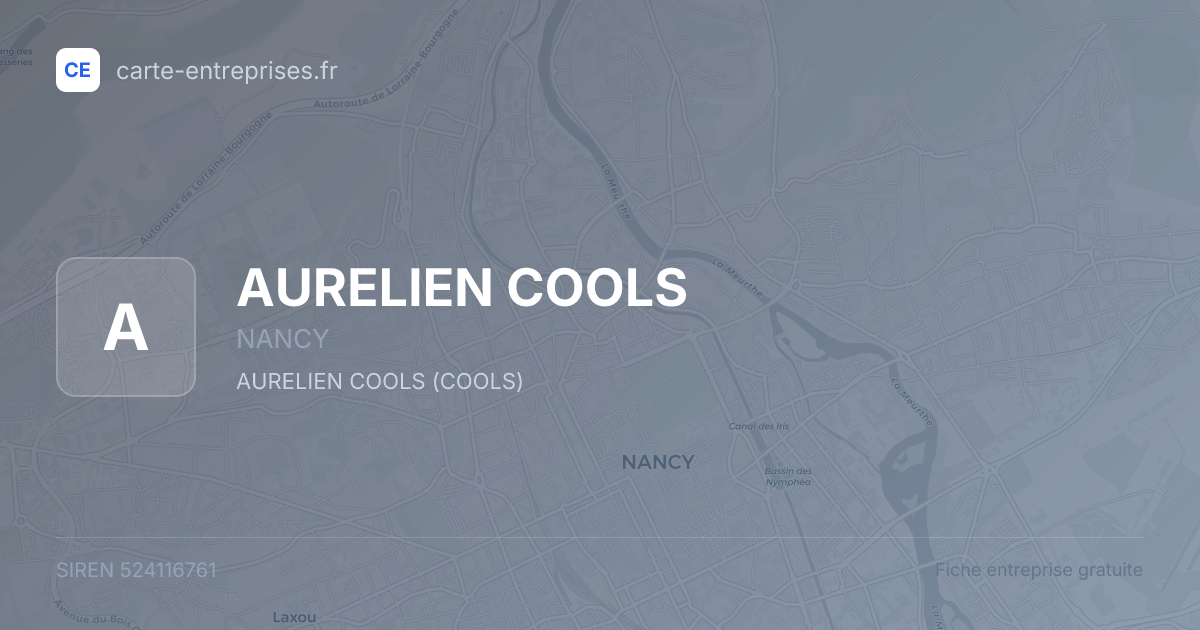 AURELIEN COOLS — 524116761 — fiche entreprise