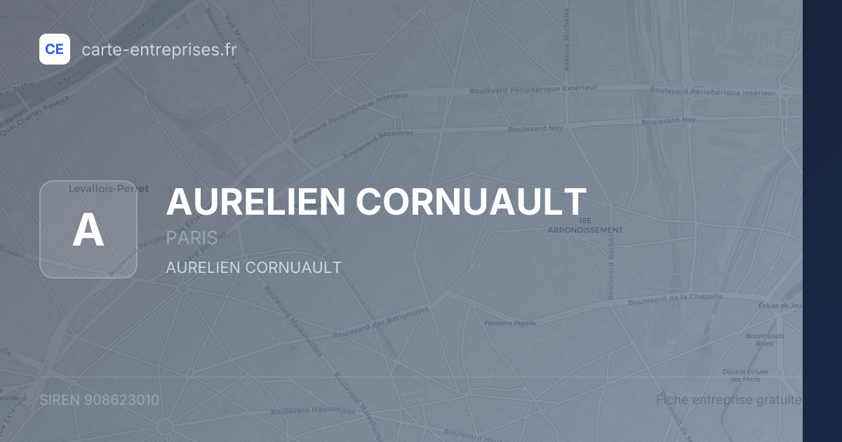 AURELIEN CORNUAULT — 908623010 — fiche entreprise
