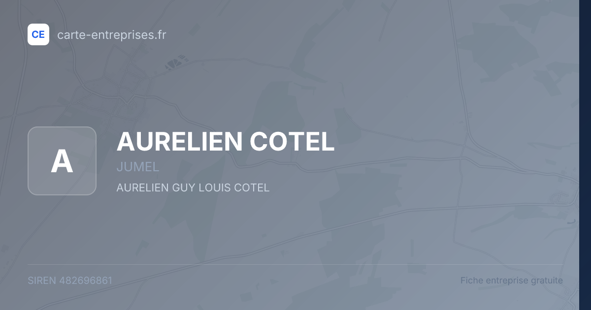 AURELIEN COTEL — 482696861 — fiche entreprise