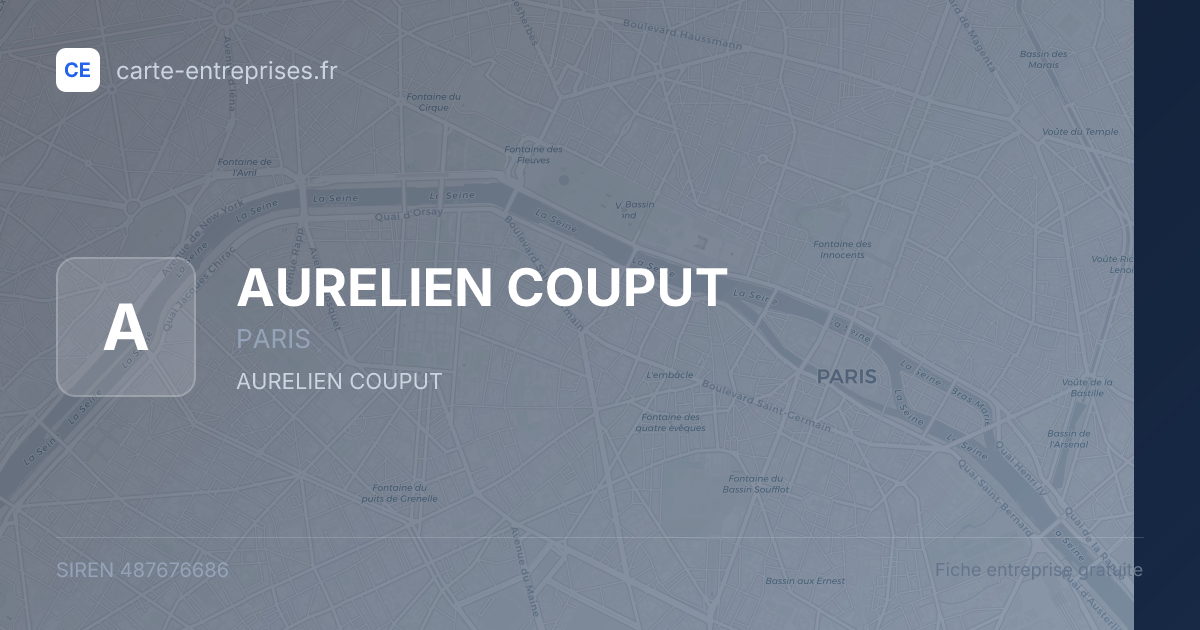 AURELIEN COUPUT — 487676686 — fiche entreprise