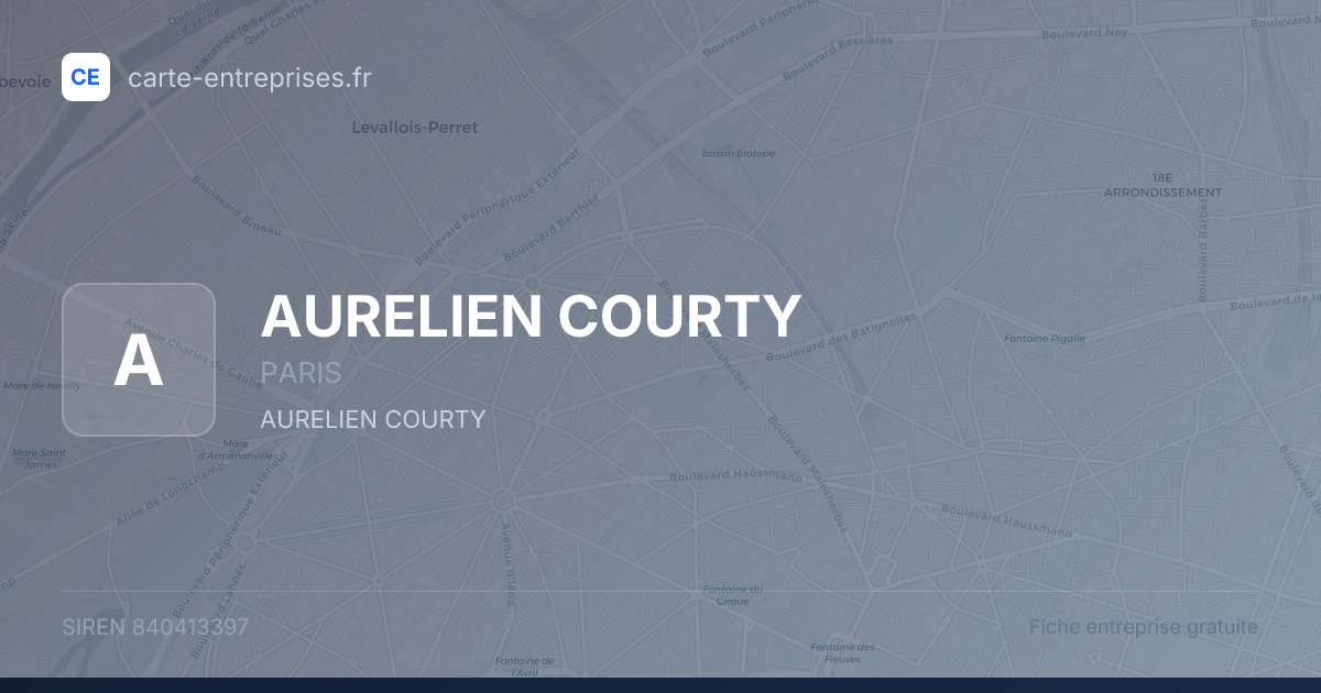 AURELIEN COURTY — 840413397 — fiche entreprise