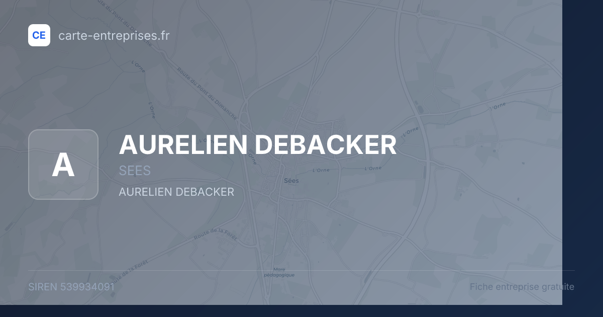AURELIEN DEBACKER — 539934091 — fiche entreprise