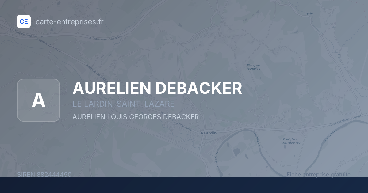 AURELIEN DEBACKER — 882444490 — fiche entreprise