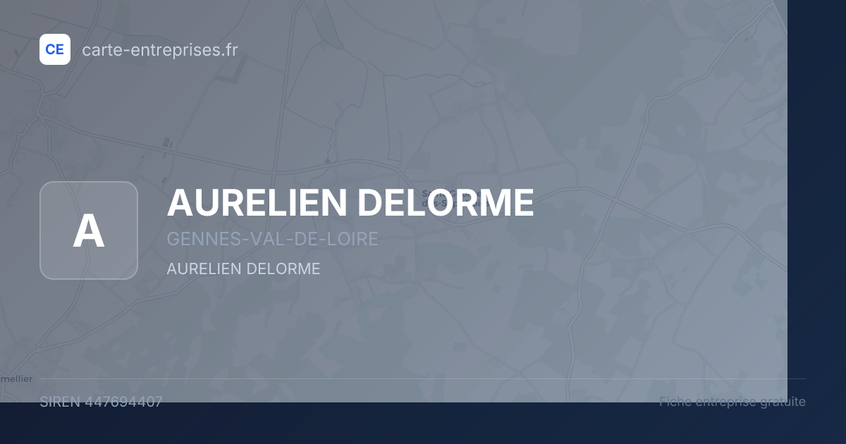 AURELIEN DELORME — 447694407 — fiche entreprise