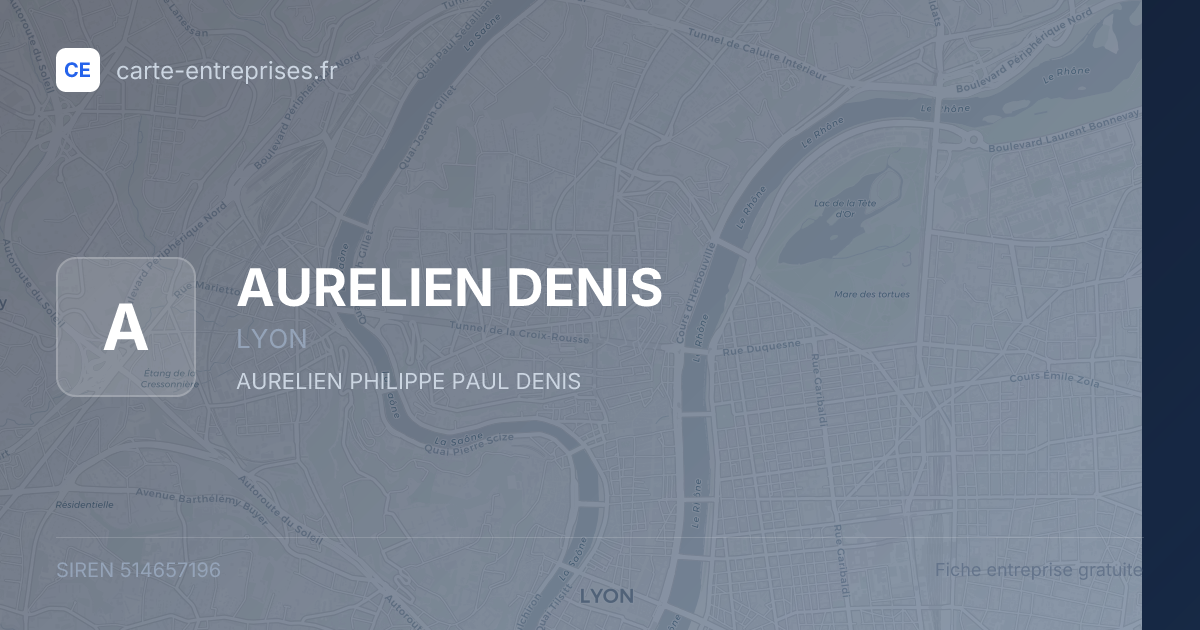 AURELIEN DENIS — 514657196 — fiche entreprise