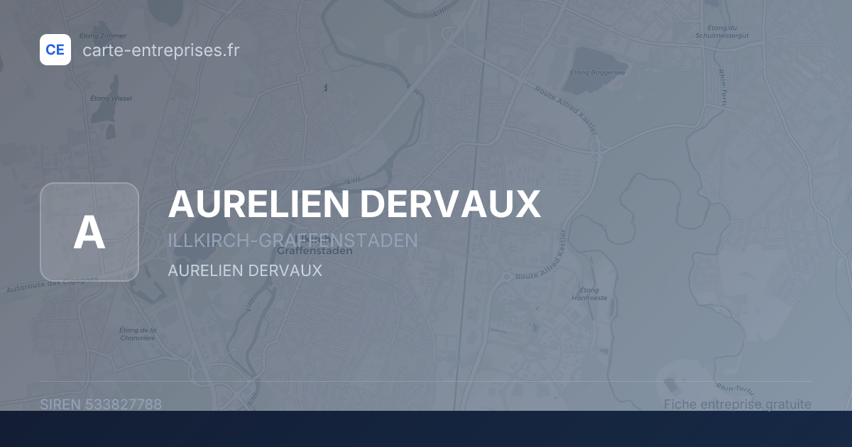 AURELIEN DERVAUX — 533827788 — fiche entreprise