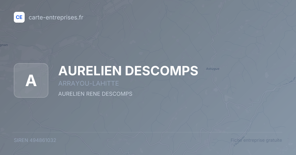 AURELIEN DESCOMPS — 494861032 — fiche entreprise