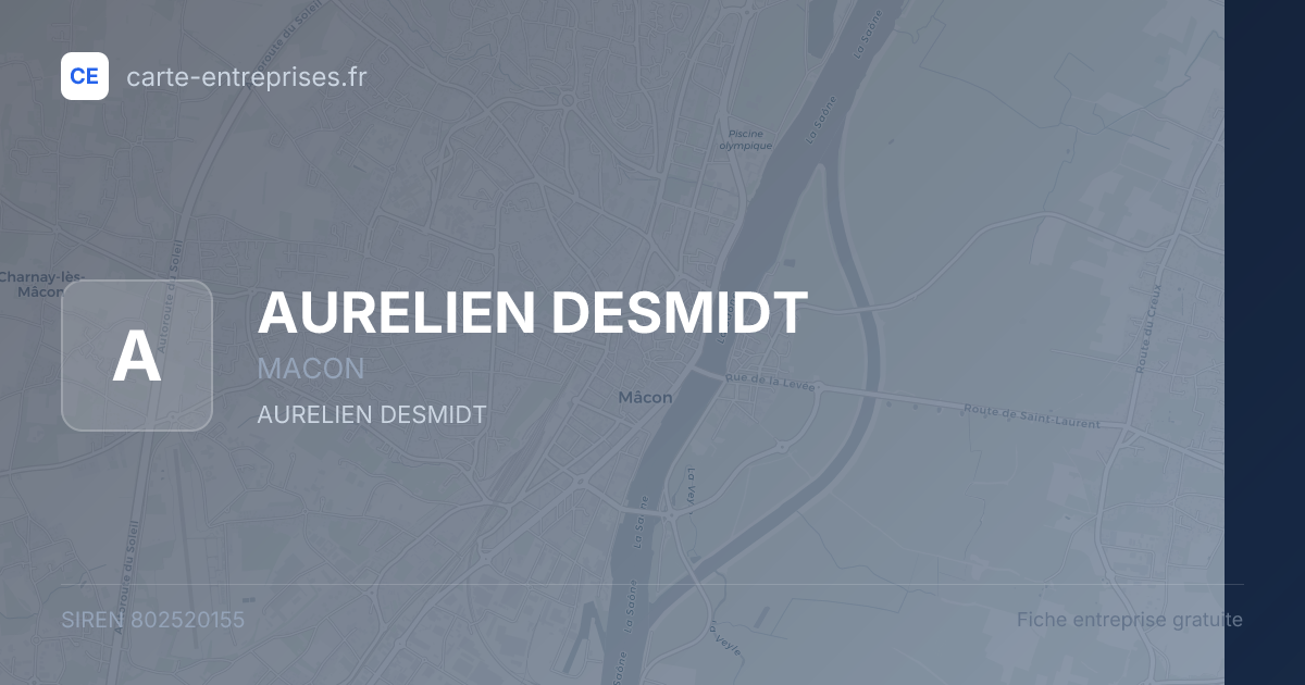 AURELIEN DESMIDT — 802520155 — fiche entreprise