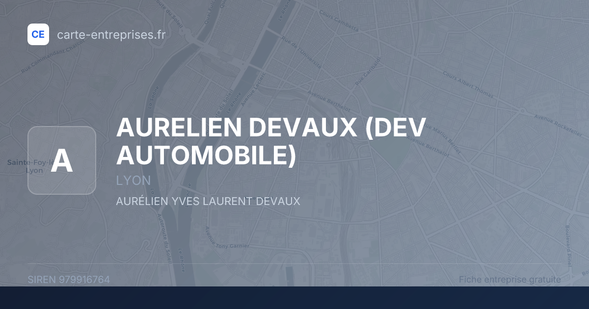 AURELIEN DEVAUX (DEV AUTOMOBILE) — 979916764 — fiche entreprise