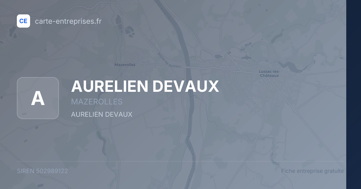 AURELIEN DEVAUX — 502989122 — fiche entreprise