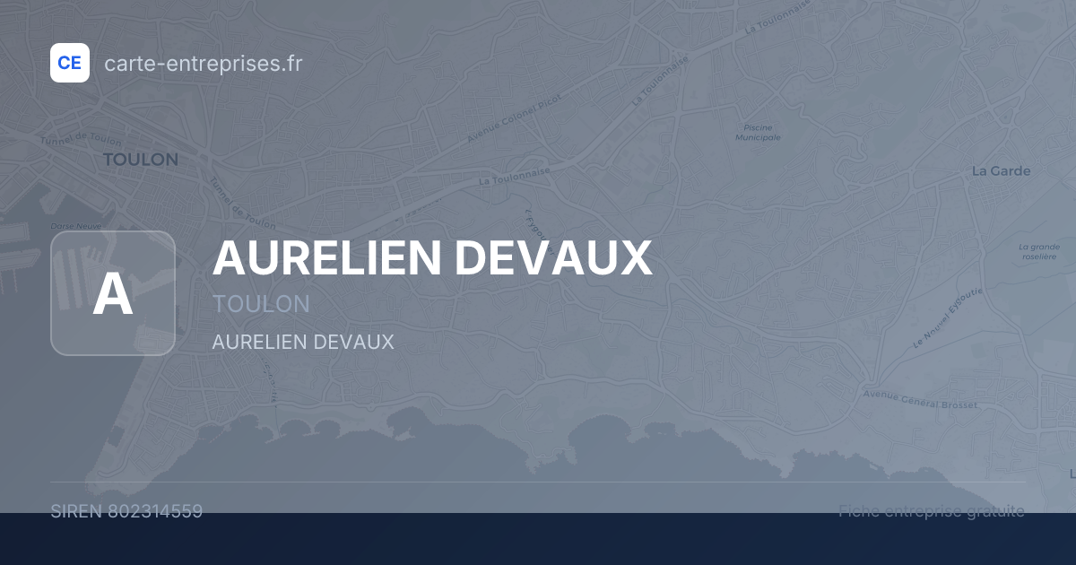 AURELIEN DEVAUX — 802314559 — fiche entreprise