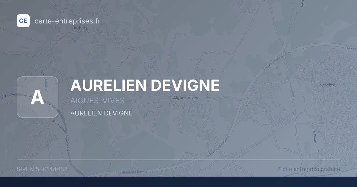 AURELIEN DEVIGNE — 520144452 — fiche entreprise