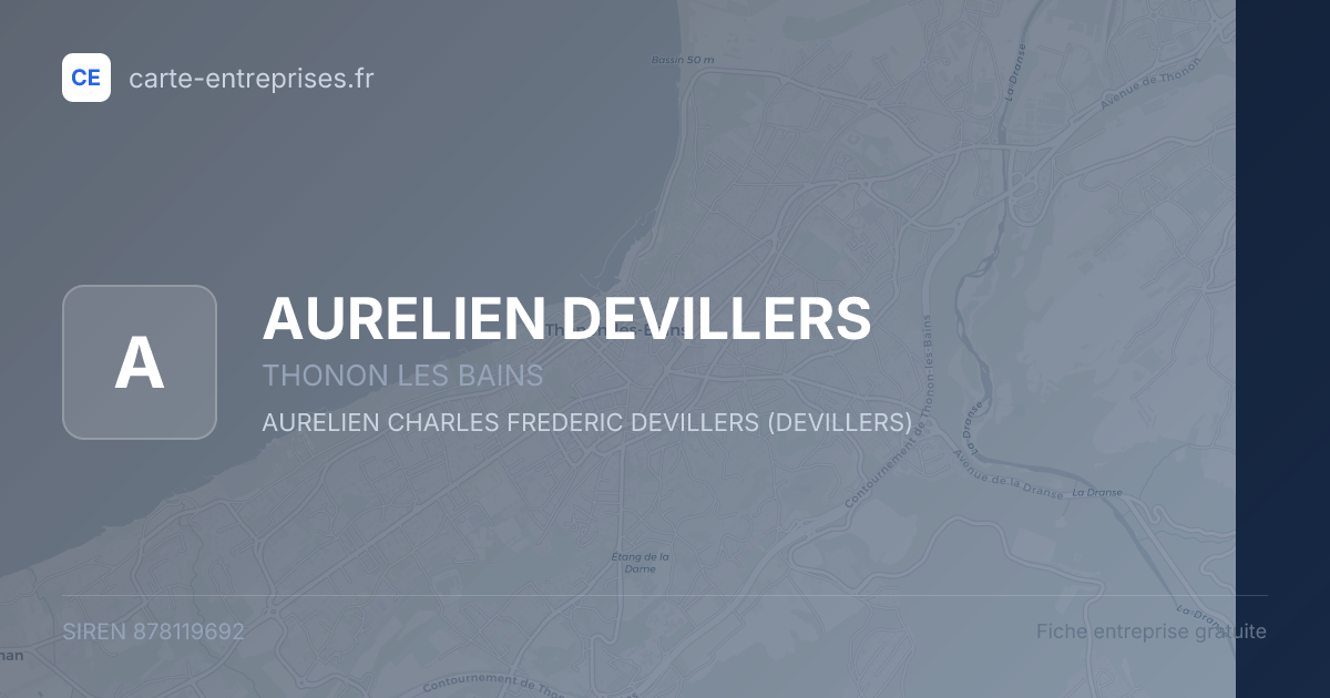 AURELIEN DEVILLERS — 878119692 — fiche entreprise