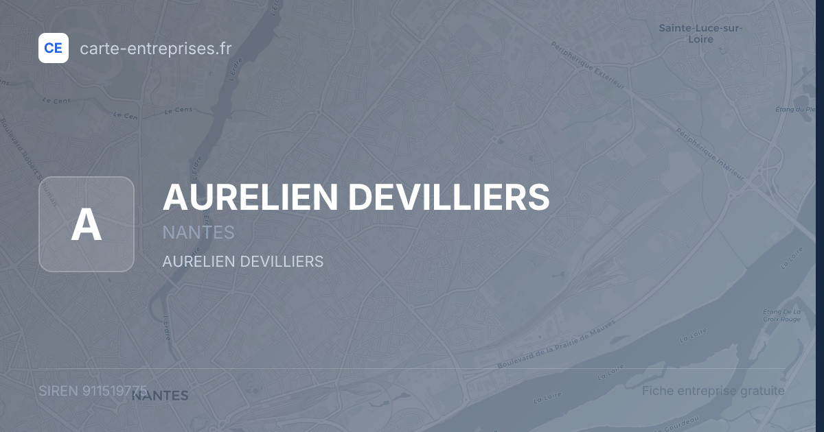AURELIEN DEVILLIERS — 911519775 — fiche entreprise