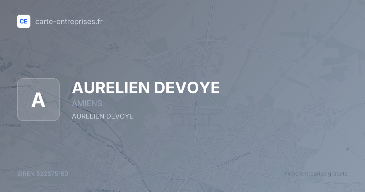 AURELIEN DEVOYE — 522875160 — fiche entreprise