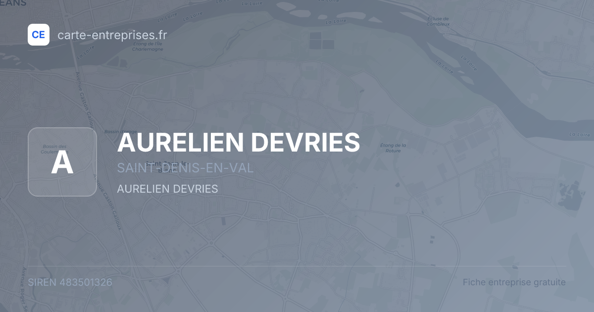 AURELIEN DEVRIES — 483501326 — fiche entreprise